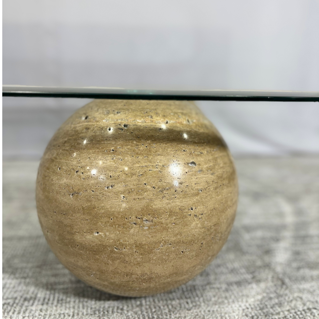 Triune Travertine Coffee Table