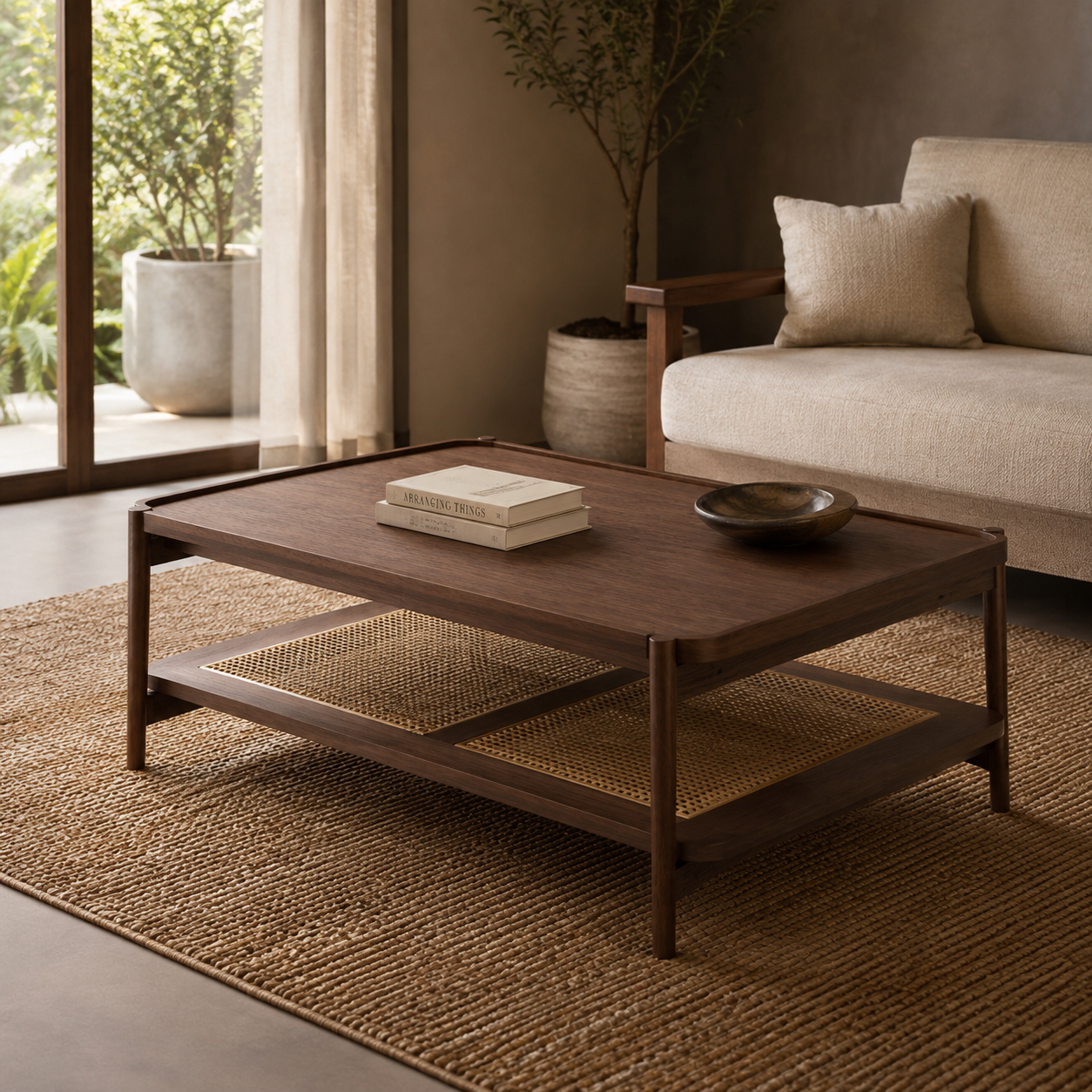 Noma Rattan Tray Table