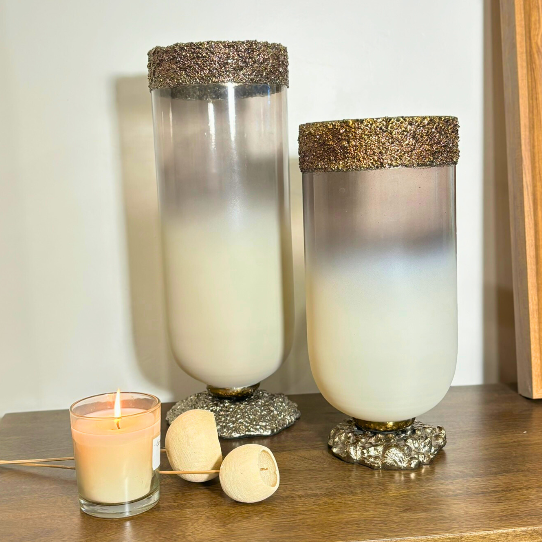 Aurora Collection's Cylindrical Vase - set of 2 vases