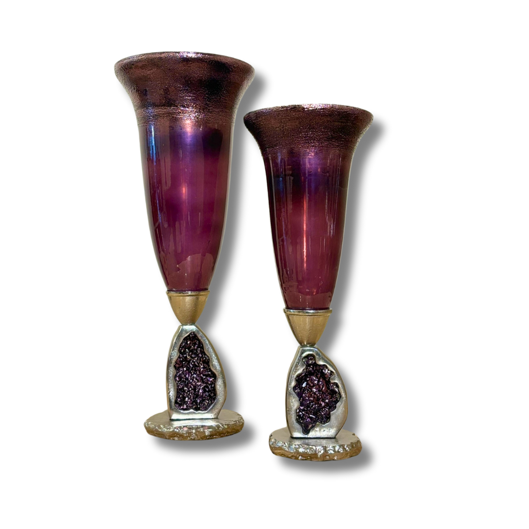 Amethyst Collection's Trumpet Vase - set of 2 vases