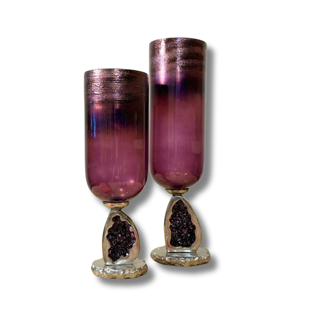 Amethyst Collection's Cylindrical Vase - Set of 2 vases