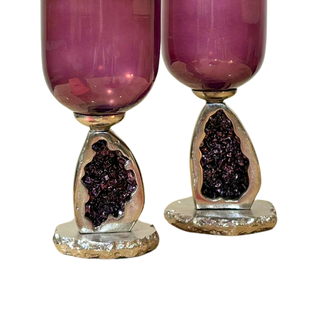 Amethyst Collection's Cylindrical Vase - Set of 2 vases
