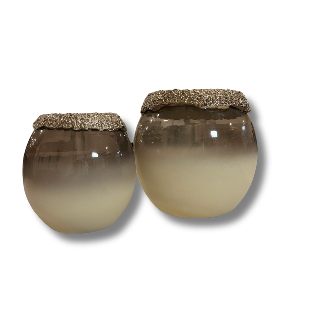 Aurora Collection's Bowl Vase - set of 2 vases