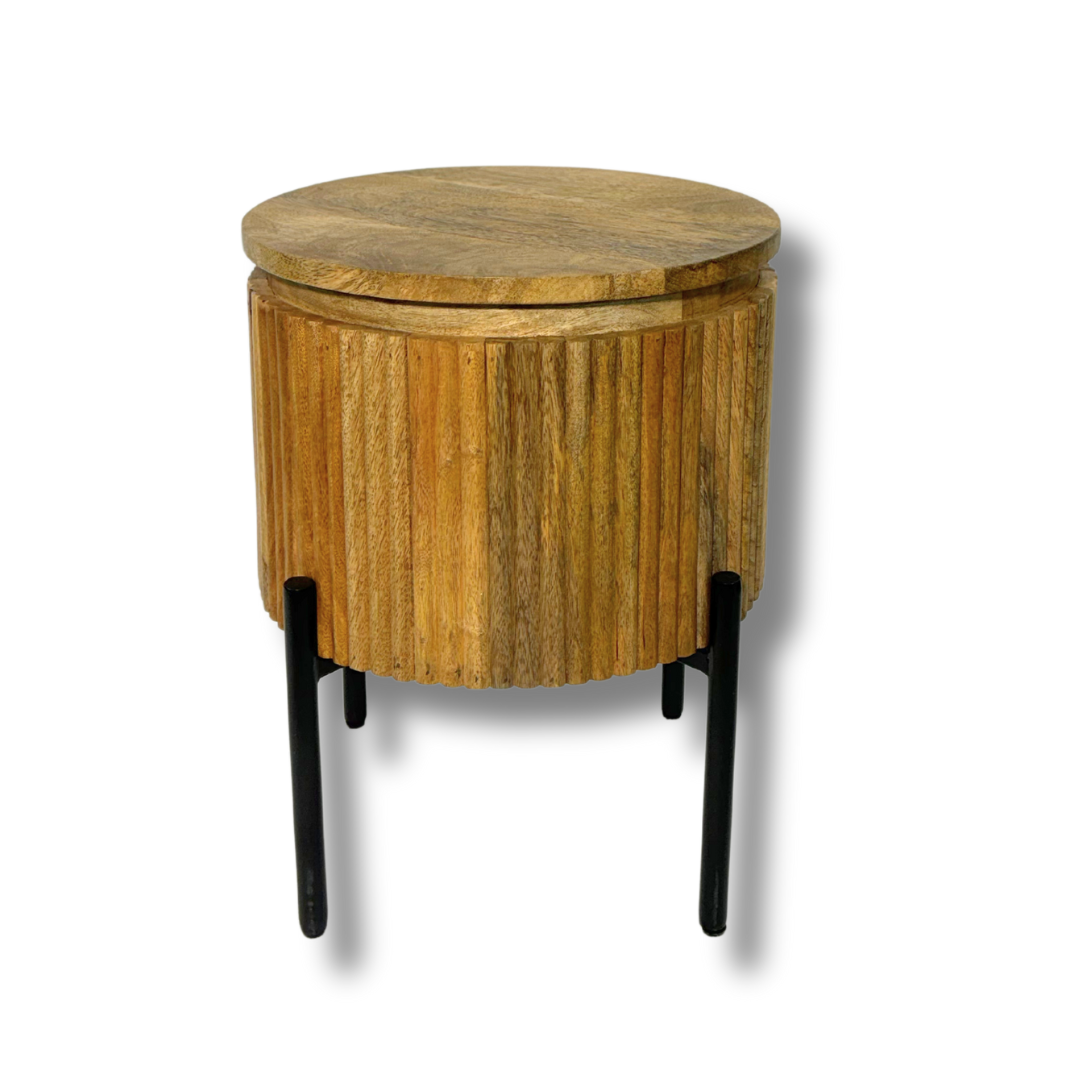 Fluted Form End Table