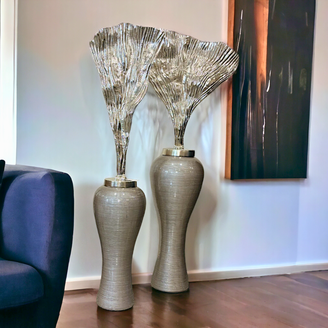 Stratus Grand Urn Floor Vase II - set of 2 vases