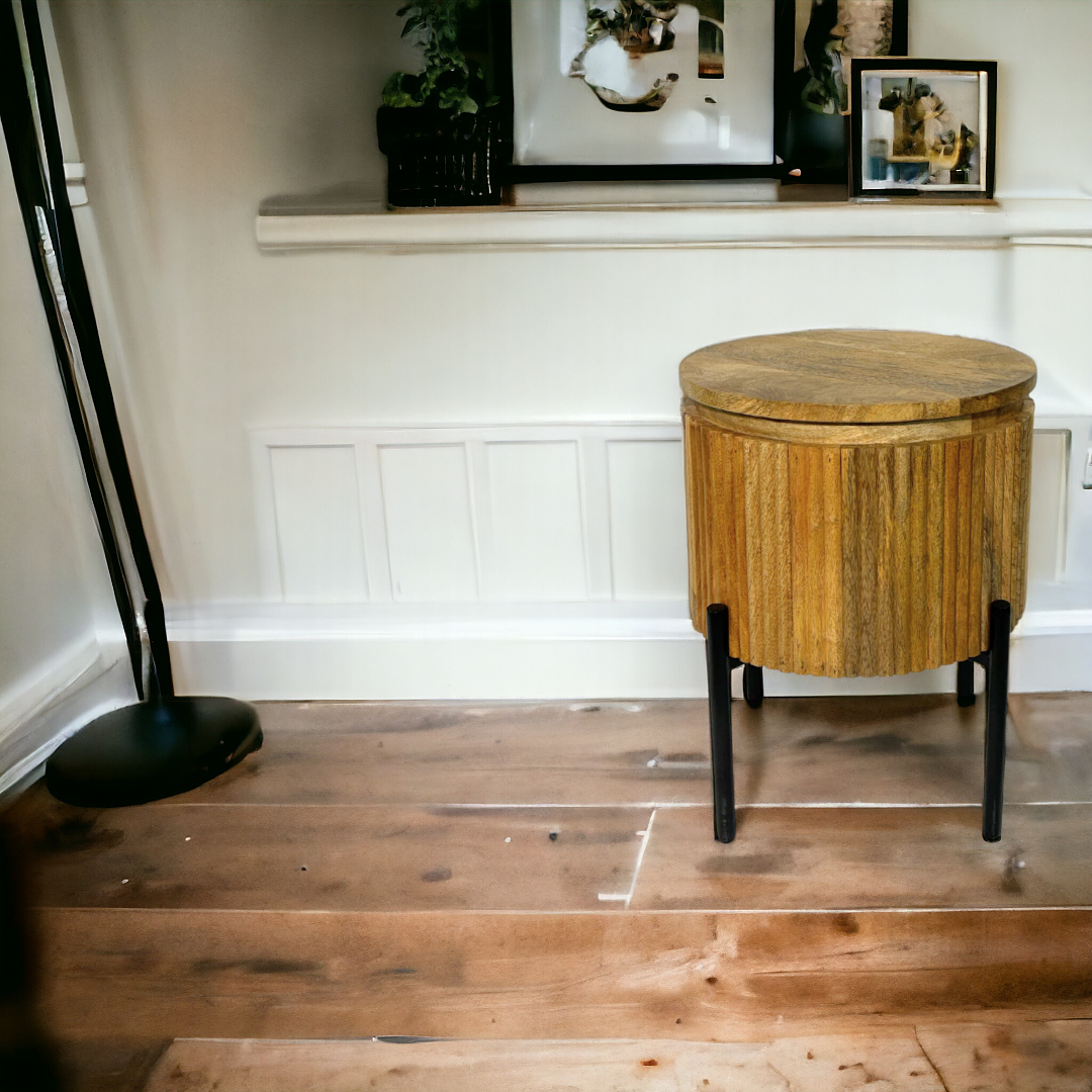 Fluted Form End Table