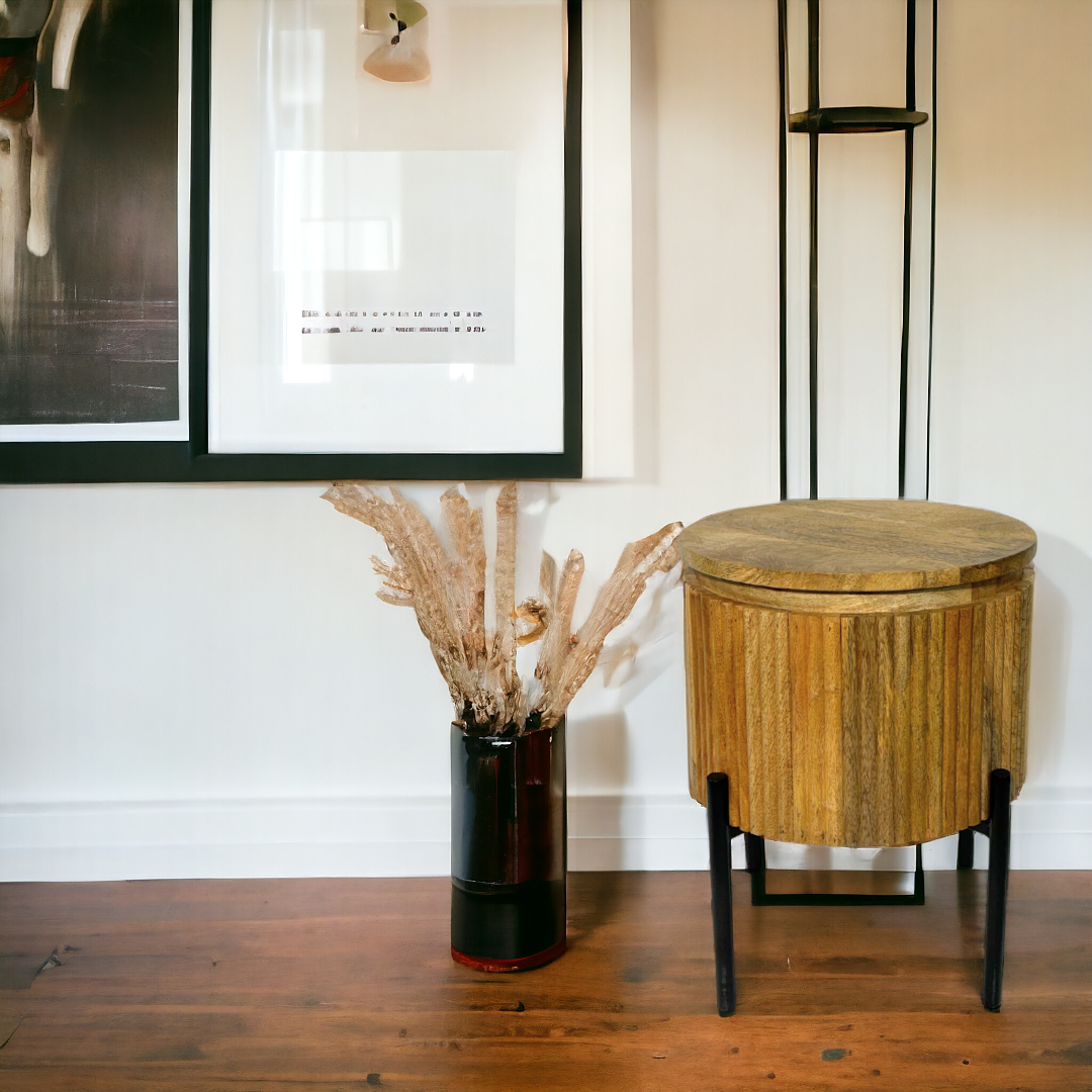 Fluted Form End Table