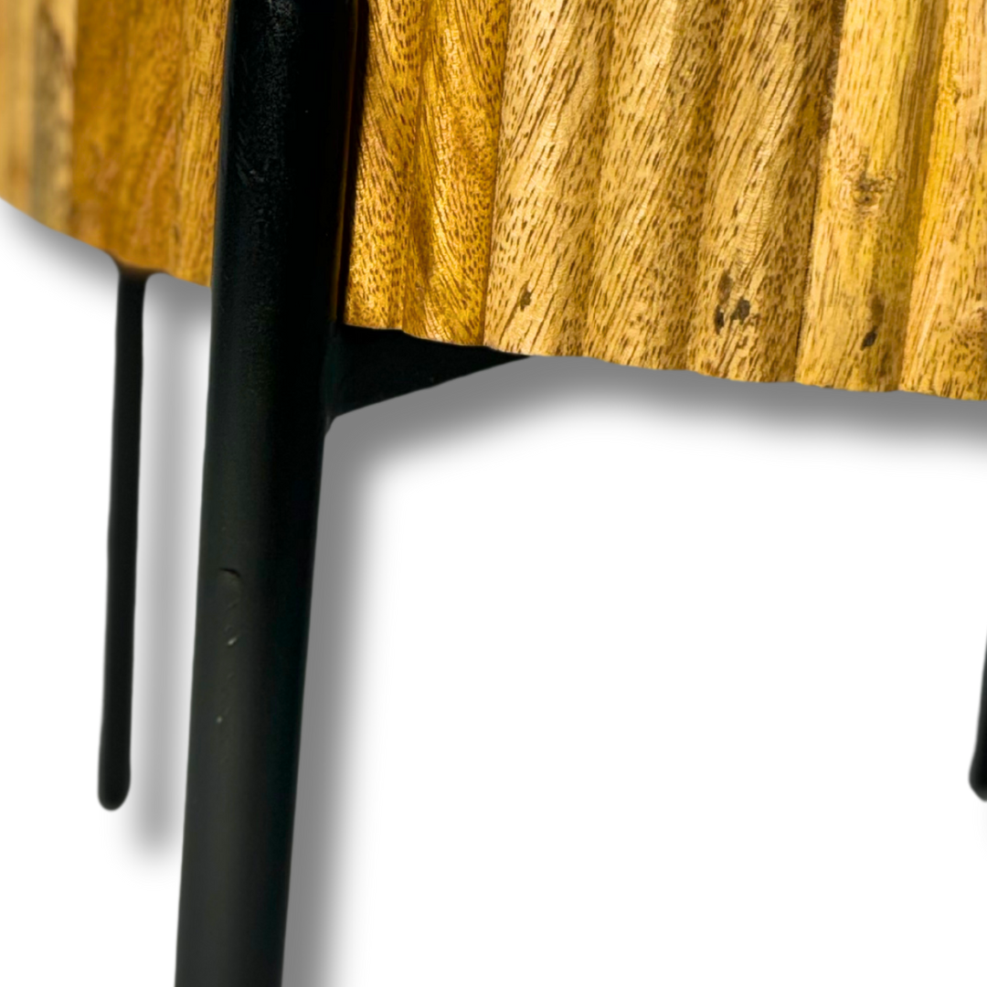 Fluted Form End Table