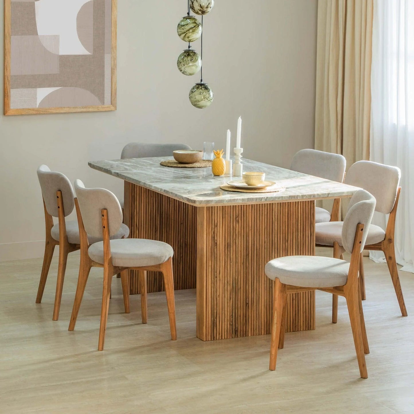 Zenna Marble Dining Set