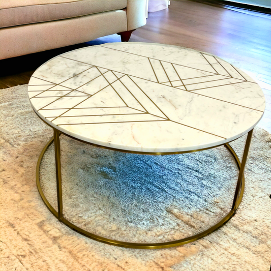 Mosaic Majesty Marble Coffee Table