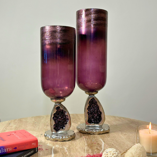 Amethyst Collection's Cylindrical Vase - Set of 2 vases