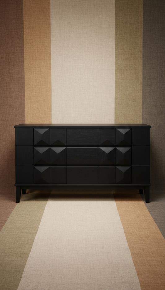 Handcrafted ebony credenza